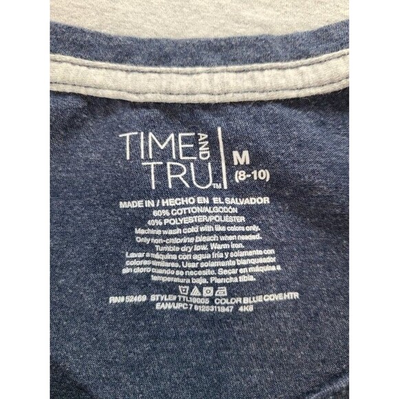 Time and Tru 3-Pack T-Shirts Size Medium 8-10 Casual Tops Minor Stains - Picture 2 of 9